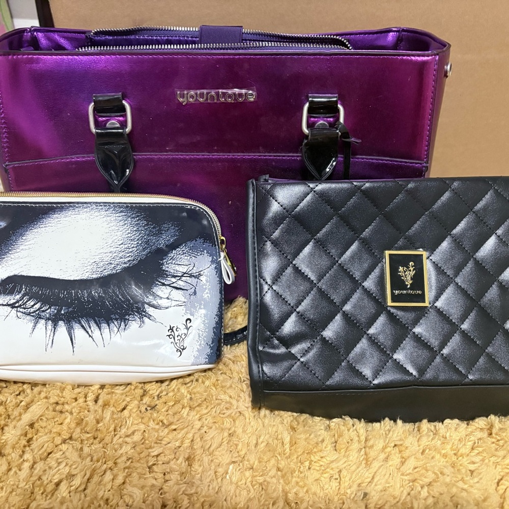 Younique Metallic Purple Tote Bag